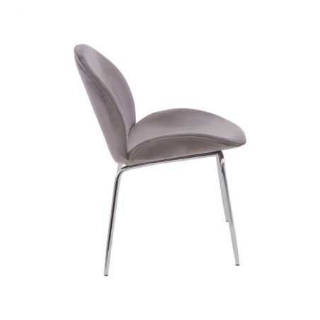 Tolethorpe Mink Velvet Chrome Dining Chair Designer Furniture £138.00 PH-TVDCMC1 Tolethorpe Mink Velvet Chrome Dining Chair Designer Furniture £138.00 PH-TVDCMC1