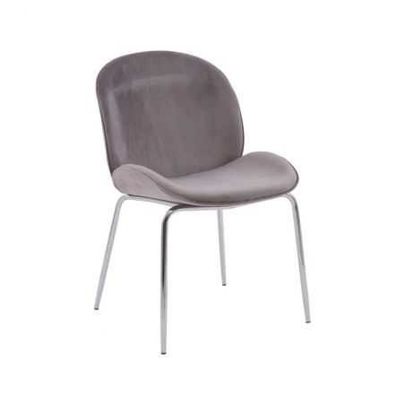 Tolethorpe Mink Velvet Chrome Dining Chair Designer Furniture £138.00 PH-TVDCMC1 Tolethorpe Mink Velvet Chrome Dining Chair Designer Furniture £138.00 PH-TVDCMC1