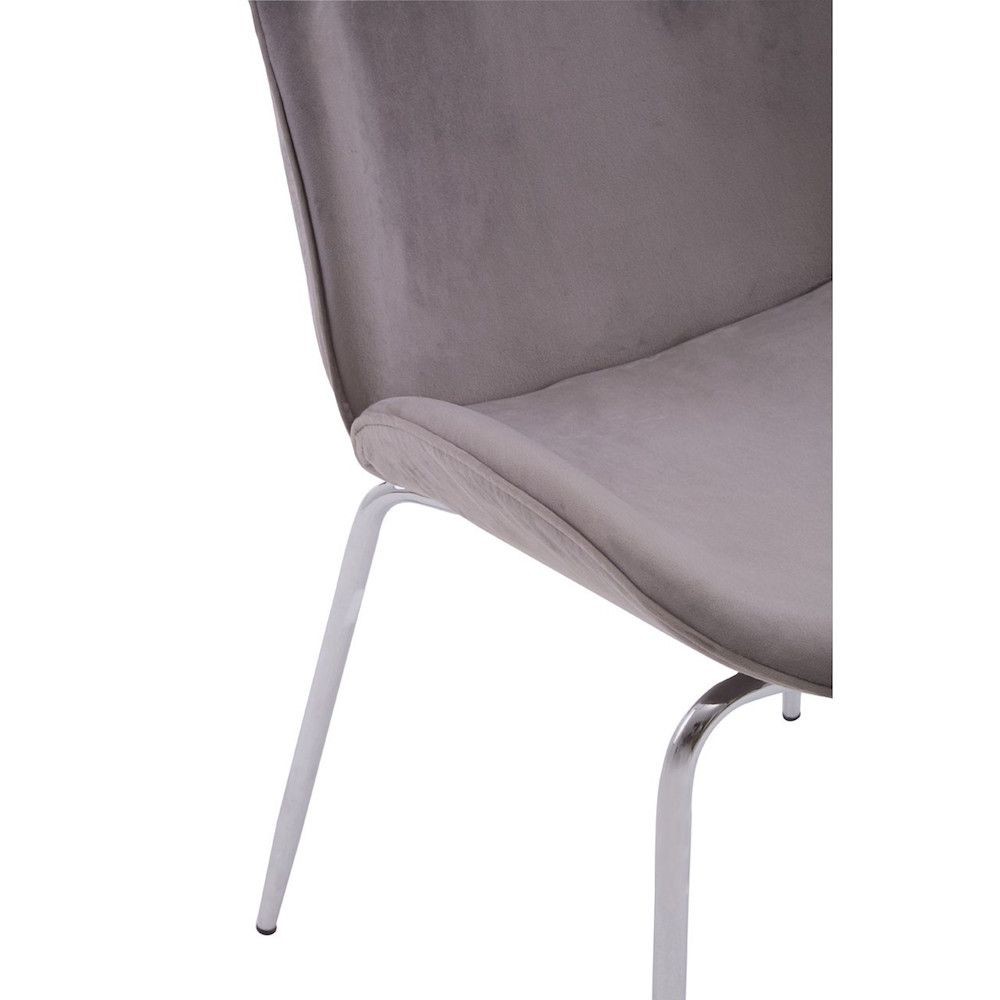 Tolethorpe Mink Velvet Chrome Dining Chair Designer Furniture £138.00 Dining Room Steel product_features