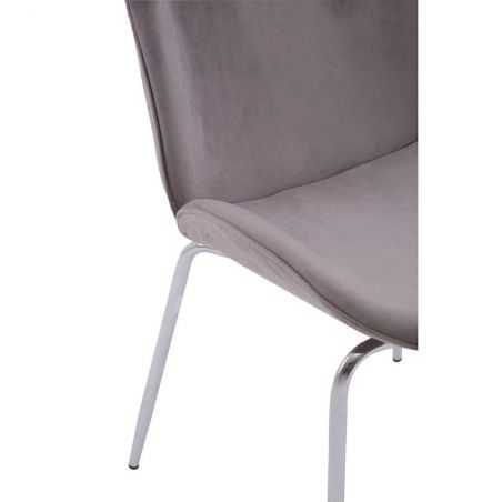 Tolethorpe Mink Velvet Chrome Dining Chair Designer Furniture  £150.00 Store UK, US, EU, AE,BE,CA,DK,FR,DE,IE,IT,MT,NL,NO,ES,SE