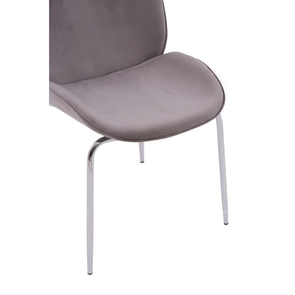 Tolethorpe Mink Velvet Chrome Dining Chair Designer Furniture £138.00 Dining Room Steel product_features