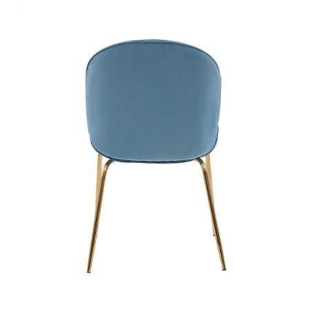 Tolethorpe Blue Velvet Gold Dining Chair Designer Furniture £235.00 Store UK, US, EU, AE,BE,CA,DK,FR,DE,IE,IT,MT,NL,NO,ES,SE