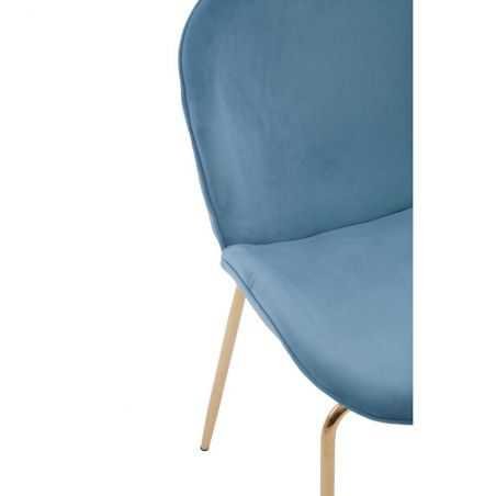 Tolethorpe Blue Velvet Gold Dining Chair Designer Furniture £235.00 Store UK, US, EU, AE,BE,CA,DK,FR,DE,IE,IT,MT,NL,NO,ES,SE