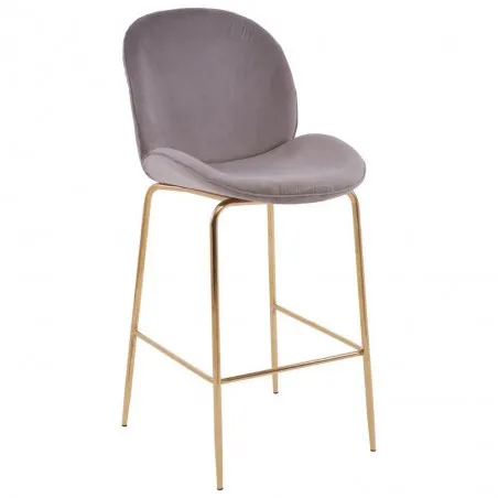 Tolethorpe Mink Velvet Gold Bar Stool Bar Stools £206.00 Bar Steel product_features