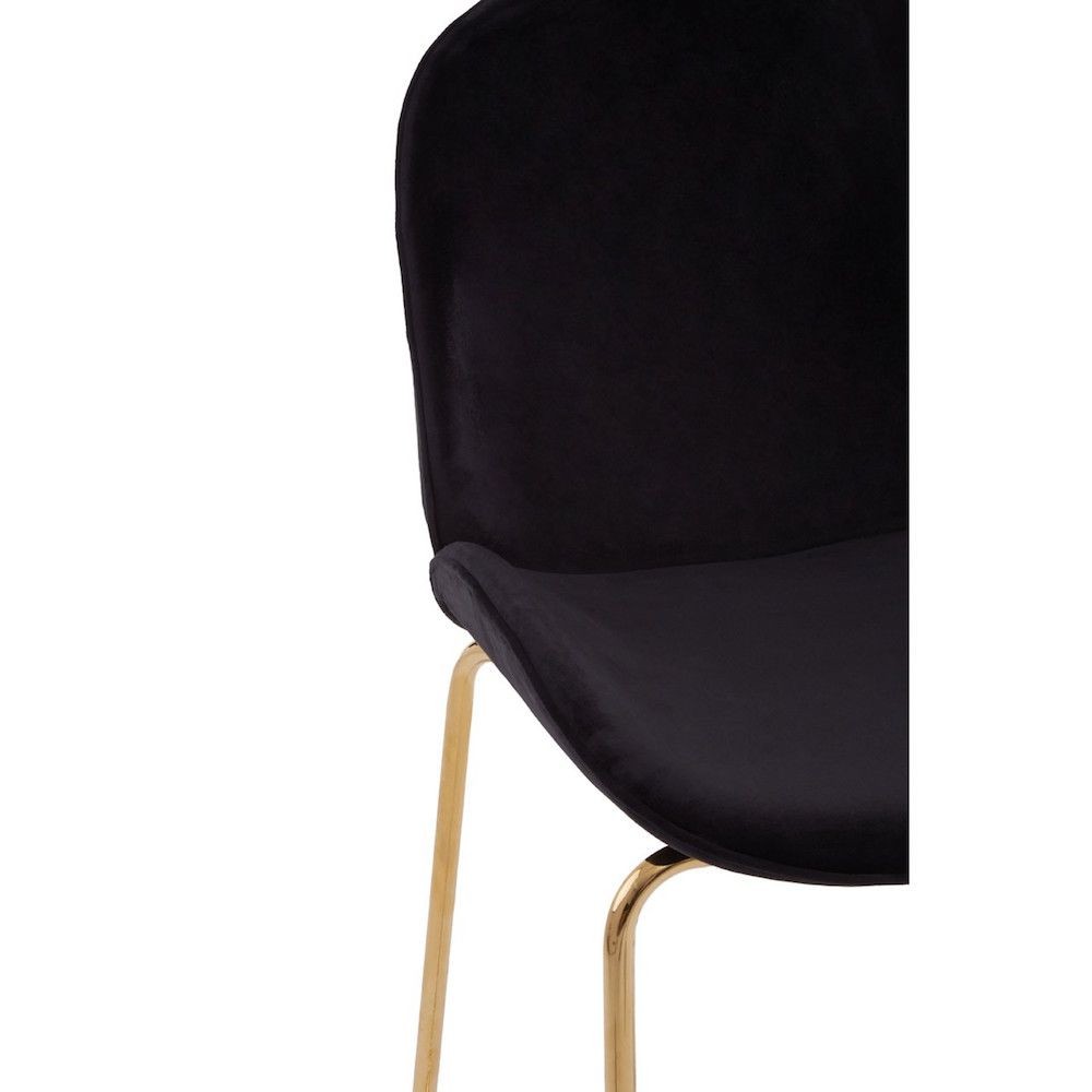 Tolethorpe Black Velvet Gold Bar Stool Bar Stools £206.00 Bar Steel product_features