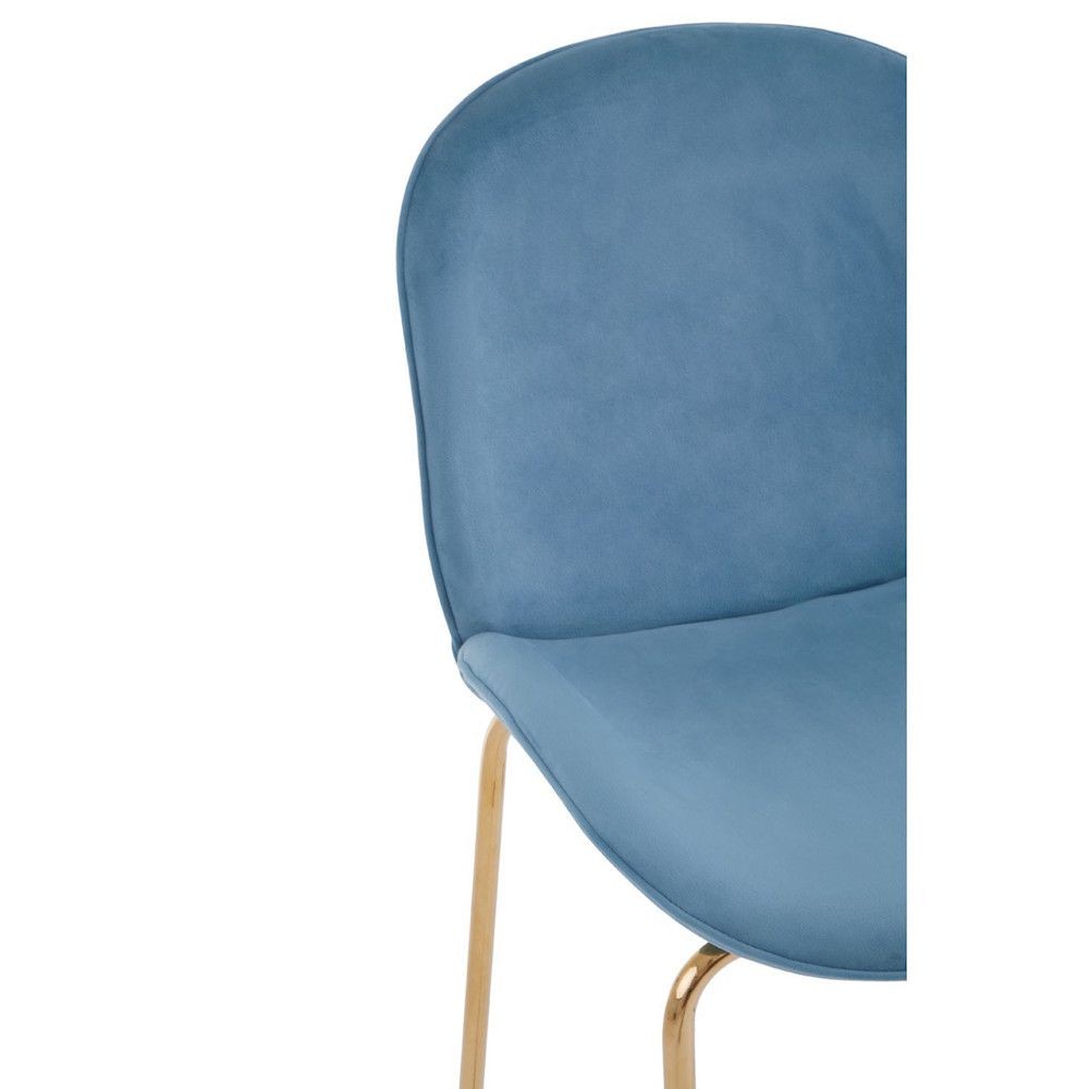 Tolethorpe Blue Velvet Gold Bar Stool Bar Stools £206.00