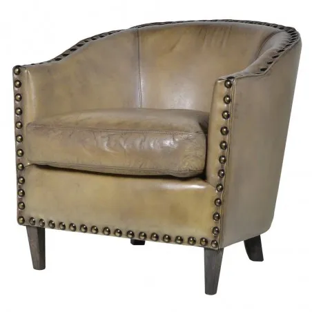Olive Leather Tub Chair Man Cave Furniture & Decor £1,513.00 Reception Room Beech product_features