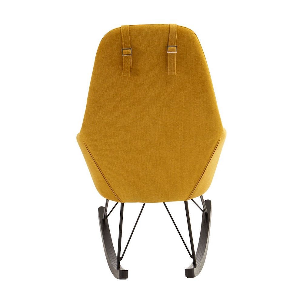Kolding Blue or Yellow Velvet Rocking Chair Designer Furniture £600.00 Living Room Oak Veneer Steel product_features