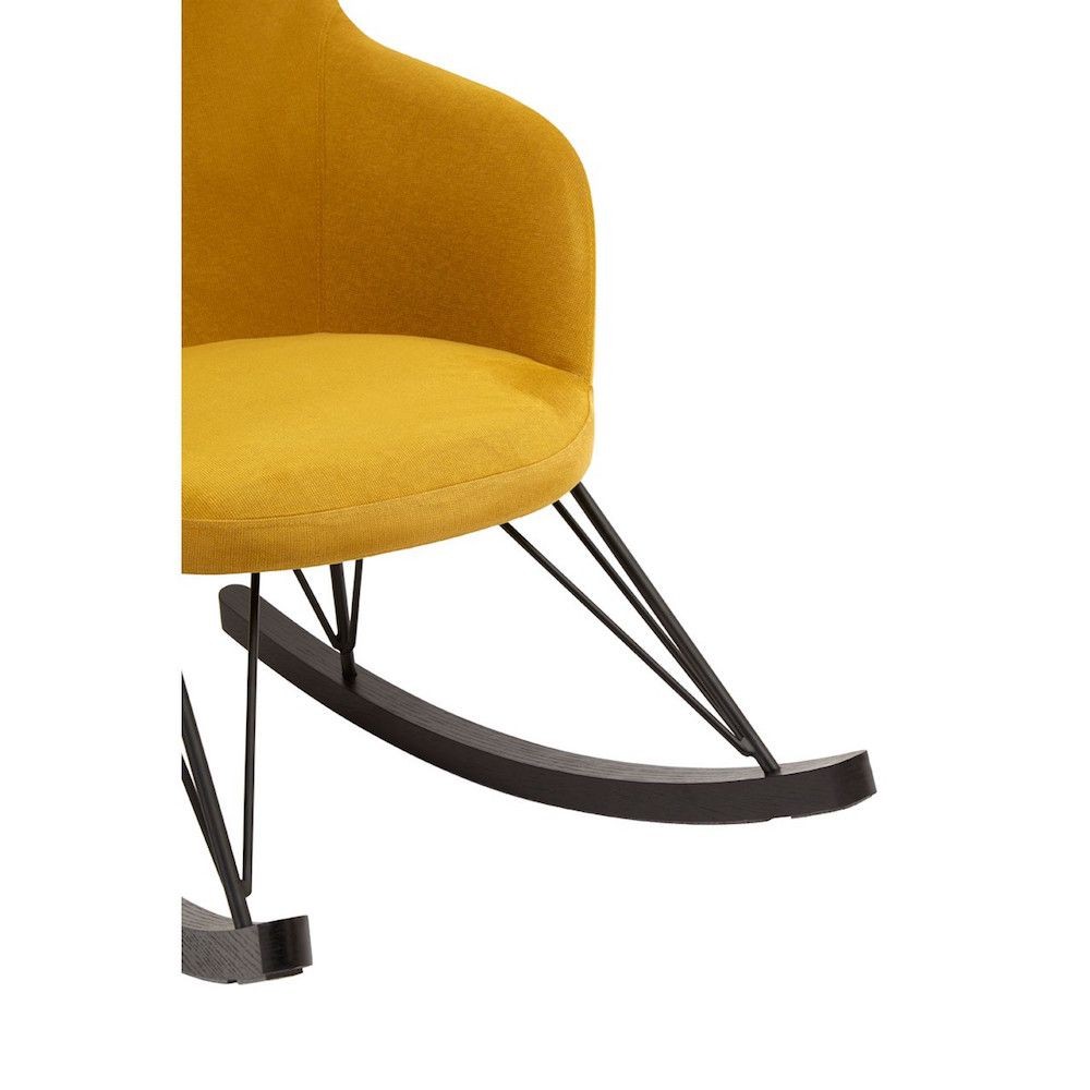 Kolding Blue or Yellow Velvet Rocking Chair Designer Furniture £600.00 Living Room Oak Veneer Steel product_features