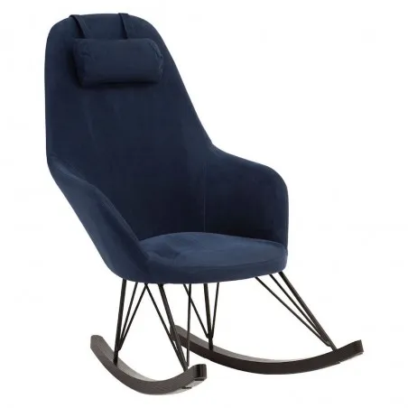 Kolding Blue or Yellow Velvet Rocking Chair Designer Furniture &pound;600.00 Living Room Oak Veneer Steel product_features