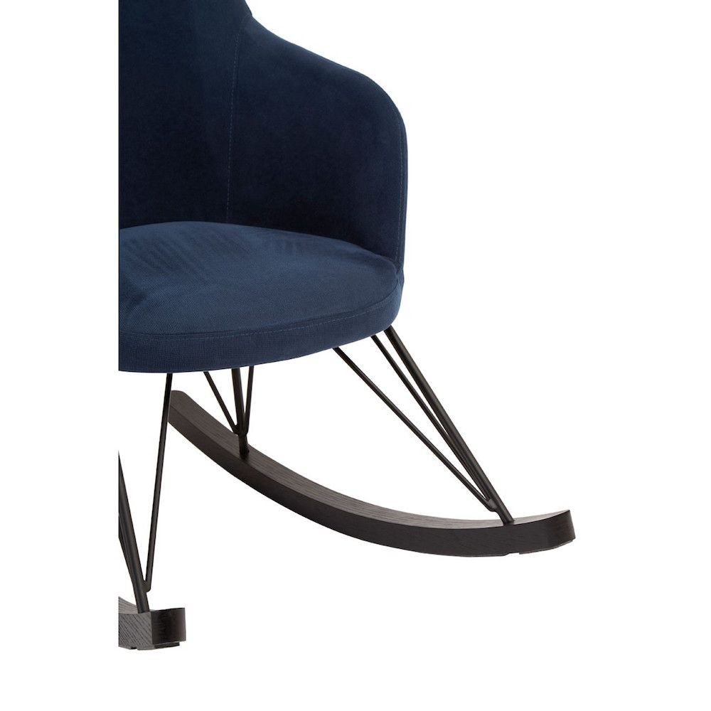 Kolding Blue or Yellow Velvet Rocking Chair Designer Furniture £600.00 Living Room Oak Veneer Steel product_features