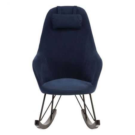 Kolding Blue Velvet Rocking Chair Designer Furniture £525.00 Store UK, US, EU, AE,BE,CA,DK,FR,DE,IE,IT,MT,NL,NO,ES,SEKolding...