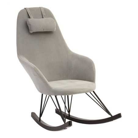 Hygge Blue Velvet Rocking Chair Designer Furniture  £525.00 Store UK, US, EU, AE,BE,CA,DK,FR,DE,IE,IT,MT,NL,NO,ES,SE