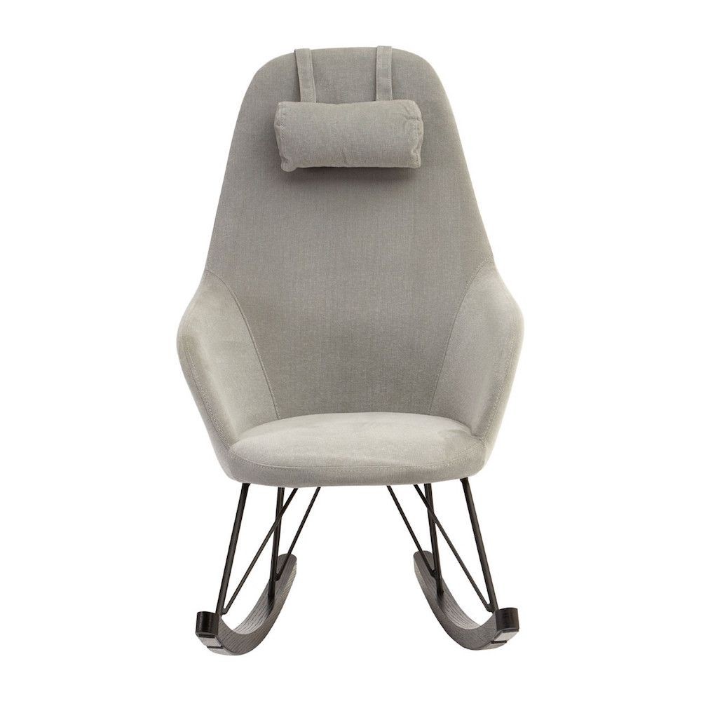 Kolding Blue or Yellow Velvet Rocking Chair Designer Furniture £600.00 Living Room Oak Veneer Steel product_features