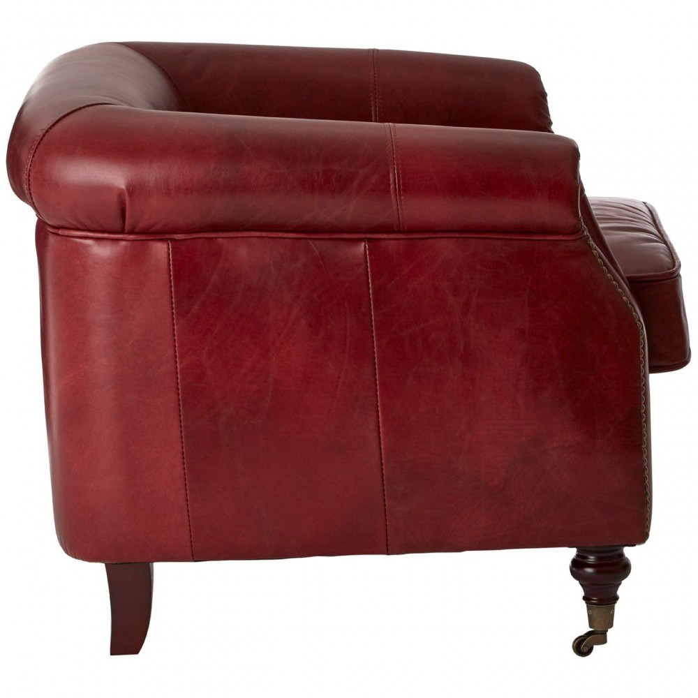 Galante Red Leather Armchair Smithers Vintage Furniture £1,879.00 Birch product_features