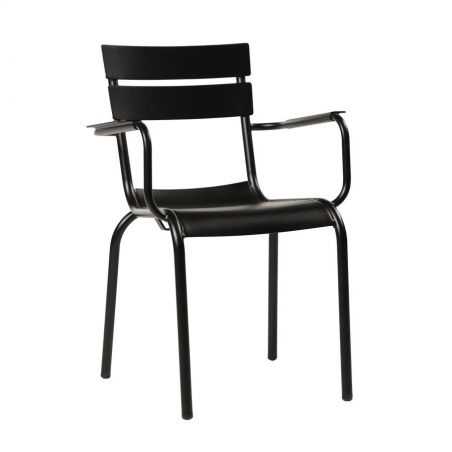 Black Bistro Stacking Chair Garden Smithers of Stamford £160.00 Store UK, US, EU, AE,BE,CA,DK,FR,DE,IE,IT,MT,NL,NO,ES,SE