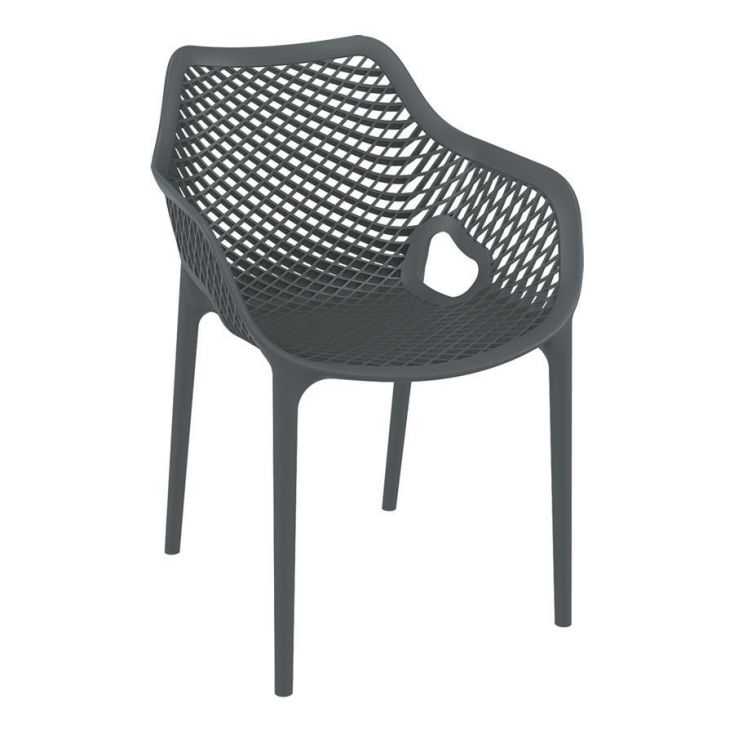 Tango Dark Grey Stackable Outdoor Arm Chair Garden Furniture Smithers of Stamford £140.00 Store UK, US, EU, AE,BE,CA,DK,FR,DE...