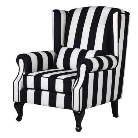 Humbug Black and White Striped Armchair Designer Furniture Smithers of Stamford £1,030.00 Store UK, US, EU, AE,BE,CA,DK,FR,DE...