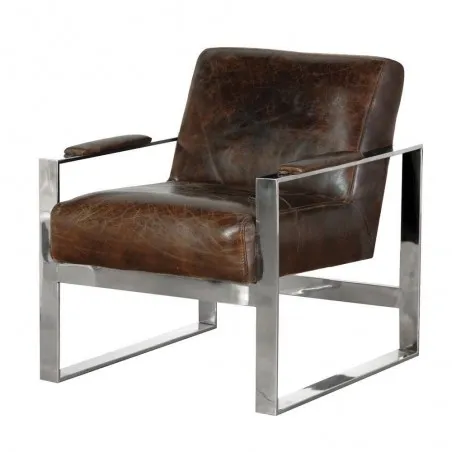 Art Deco Leather Armchair Smithers Designer Furniture £1,192.00 Reception Room Stainless Steel product_features