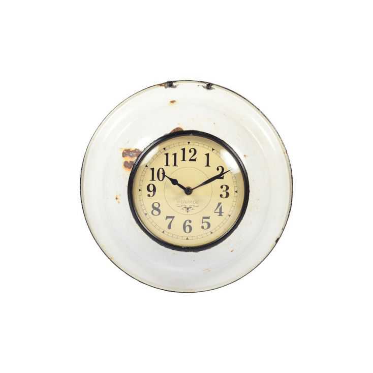Upcycled Enamel Bowl Clock Designer Clocks  £73.00 Store UK, US, EU, AE,BE,CA,DK,FR,DE,IE,IT,MT,NL,NO,ES,SE
