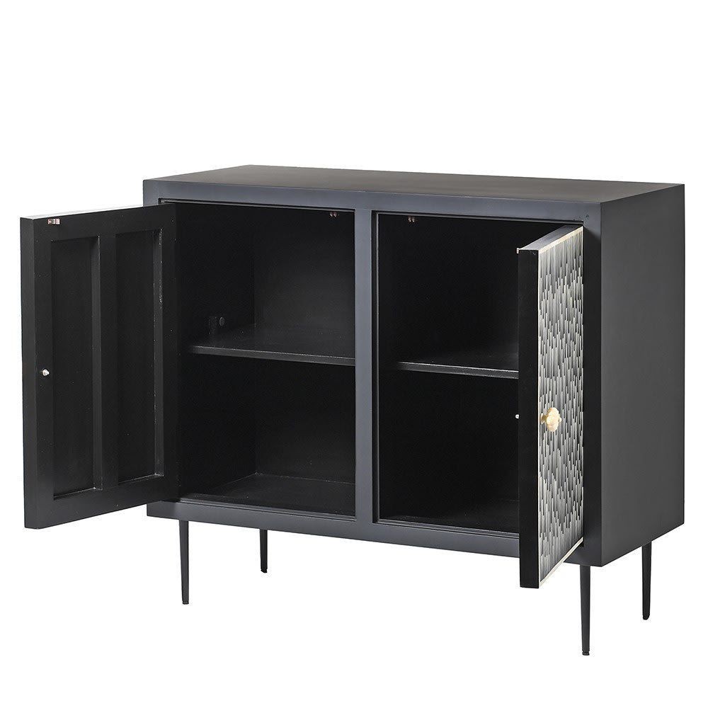 Black Ice Sideboard Cabinets & Sideboards £1,407.00 All Rooms Mango Wood Steel product_features