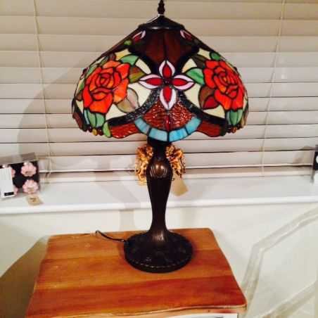 Rosa Lamp Tiffany style Home Smithers of Stamford £247.50 Store UK, US, EU, AE,BE,CA,DK,FR,DE,IE,IT,MT,NL,NO,ES,SERosa Lamp T...