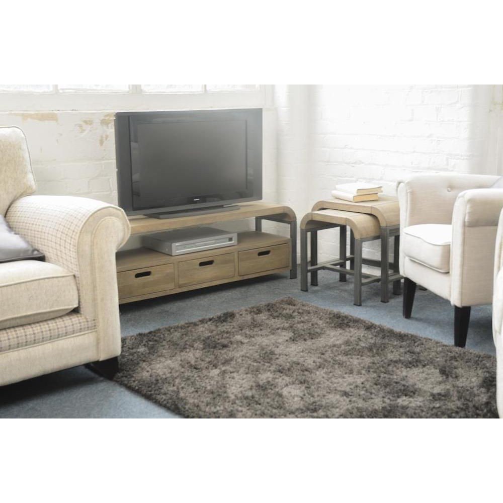 Radius TV Unit TV Units £458.00 Living Room Mango Wood Steel product_features