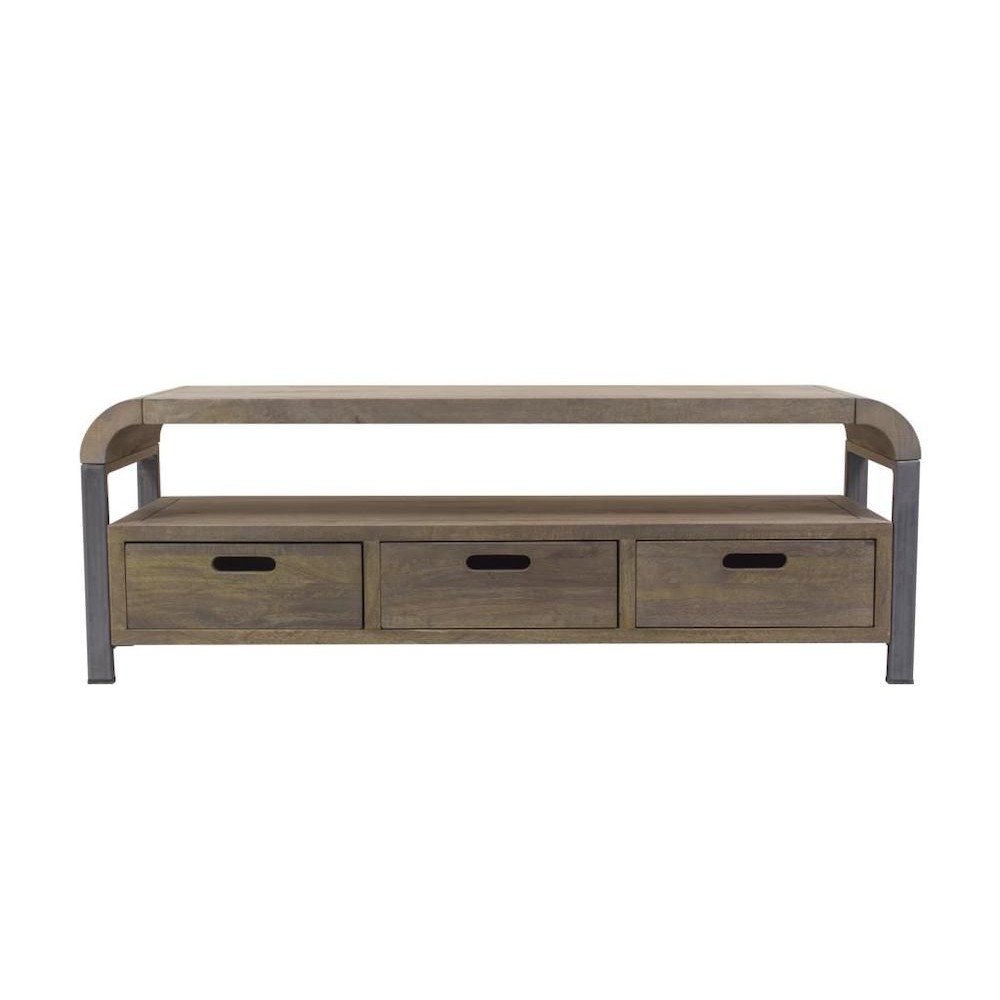 Radius TV Unit TV Units £458.00 Living Room Mango Wood Steel product_features