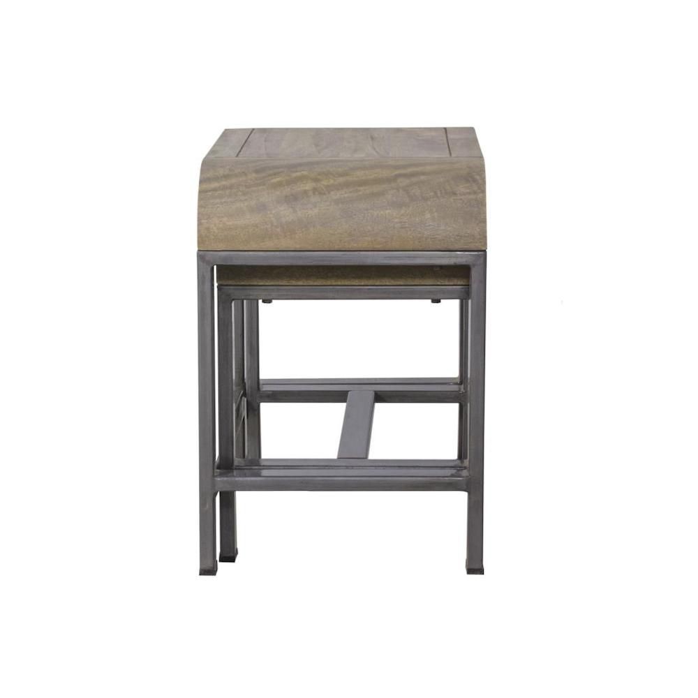 Radius Nest of Tables Side Tables & Coffee Tables £420.00 All Rooms Mango Wood Steel product_features