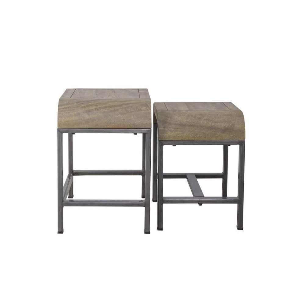 Radius Nest of Tables Side Tables & Coffee Tables £420.00 All Rooms Mango Wood Steel product_features