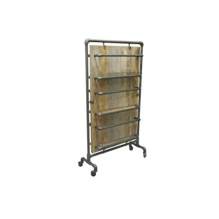 Factory Magazine Rack Storage &pound;435.00 Office Mango Wood Steel product_features