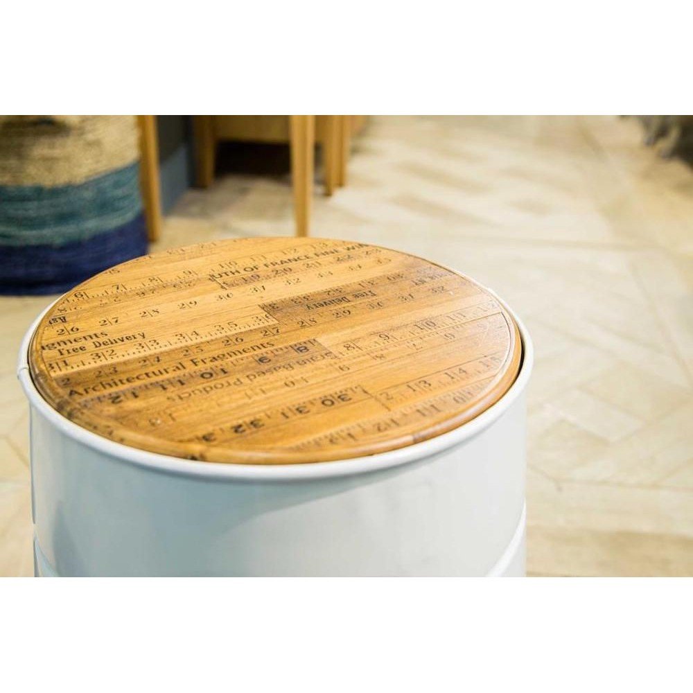 Paperbin Stool Reclaimed Wood Furniture £50.00 All Rooms Reclaimed Wood Steel product_features
