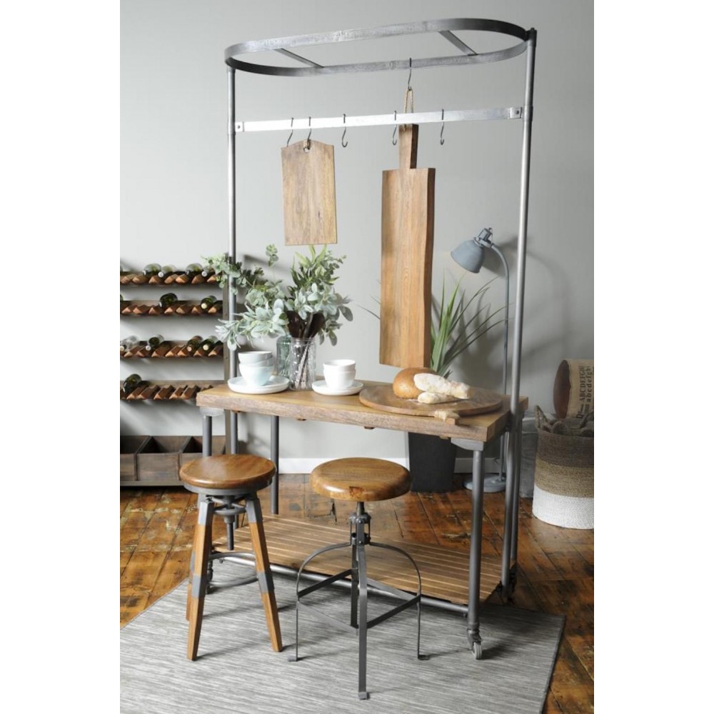 Factory Kitchen Island Storage £1,238.00 Kitchen Diner Mango Wood Steel product_features