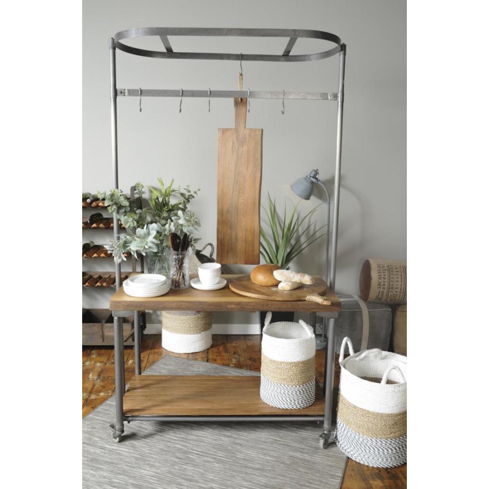 Factory Kitchen Island Storage £1,238.00 Kitchen Diner Mango Wood Steel product_features