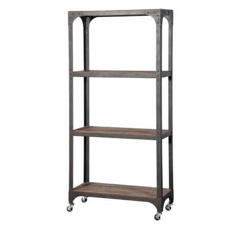 Loft Industrial Shelf Unit Bold, Franklin 5 Shelf Narrow Bookcase