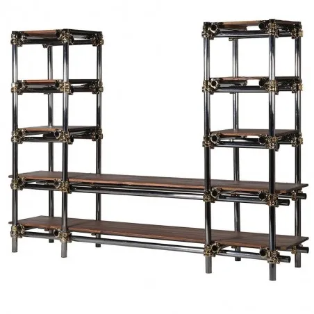 Scaffolding Shelf Unit Retro Furniture £5,901.00 Reception Room Pine Wood Stainless Steel product_features