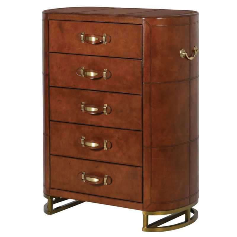 Normandie Leather Chest Of Drawers