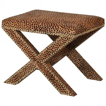 Leopard Print Stool Low Stools £560.00 Entrance Hall MDF Steel product_features