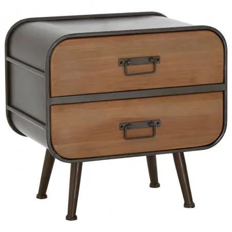 Factory Bedside Table Side Tables & Coffee Tables &pound;197.00 All Rooms Fir Wood Iron product_features