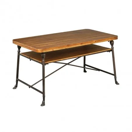Factory Two Tier Dining Table Industrial Furniture £773.00 Kitchen Diner Fir Wood Iron product_features