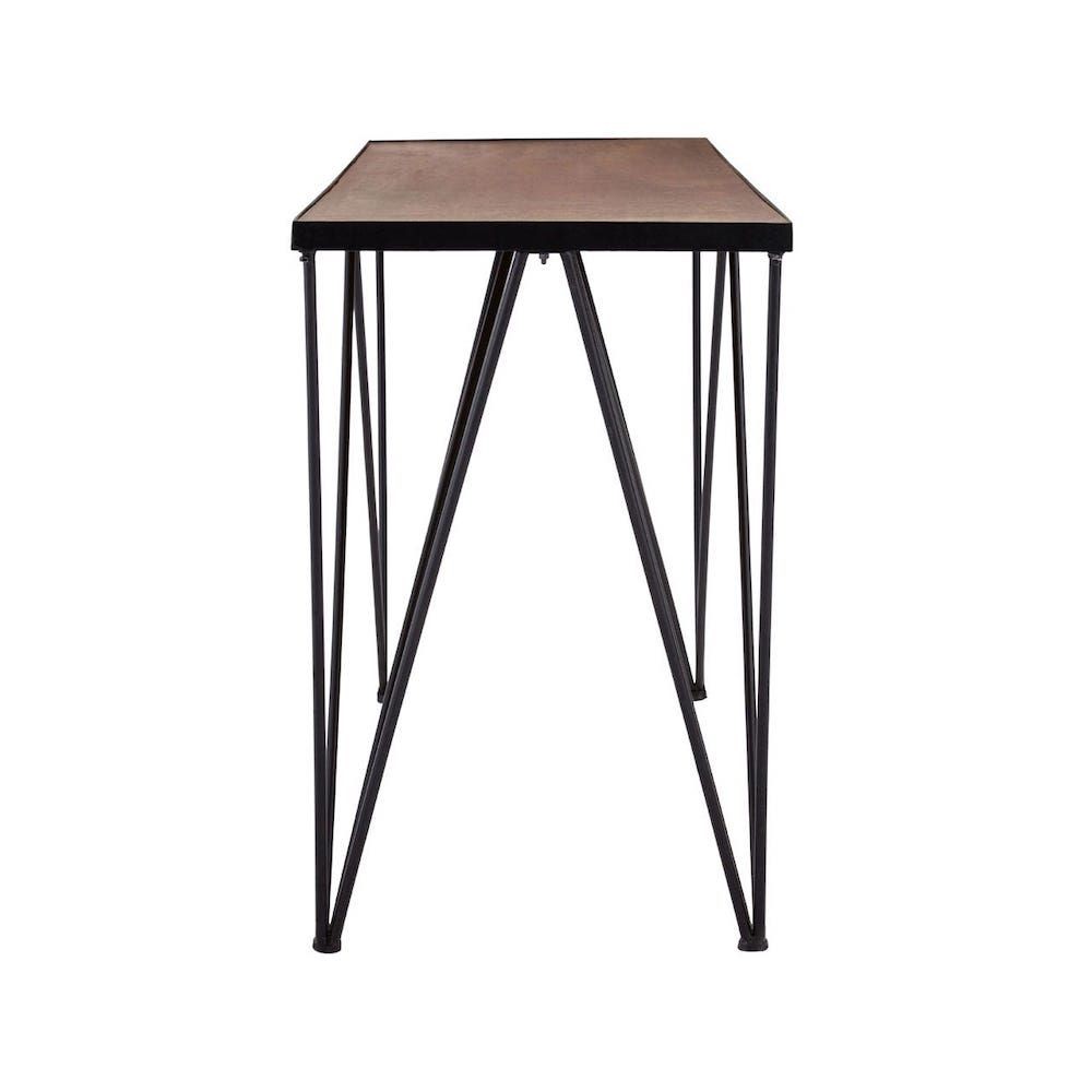 Zig Zag Console Table Console Tables £367.00 Hallway Fir Wood Steel product_features