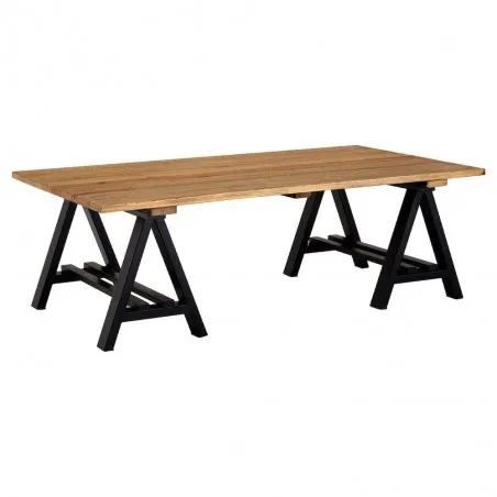 Trestle Coffee Table Industrial Furniture £912.00 Reception Room Pine Wood Iron product_features