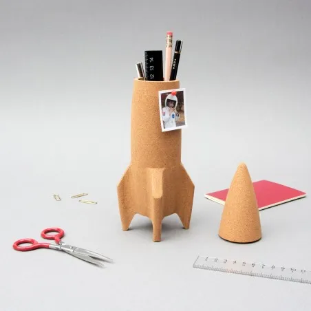 Cork Rocket Desk Tidy Retro Ornaments &pound;24.00 product_features