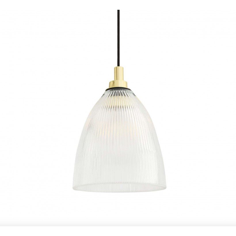 Ribbed Glass Pendant Light UK EU • UK, US & Canada