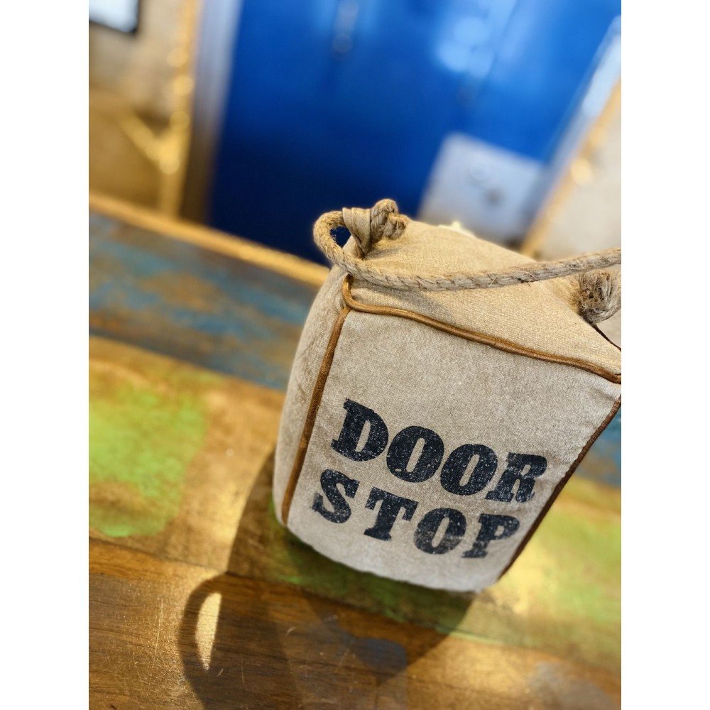 Canvas & Leather Heavy Door Stop Smithers Gifts £50.00      product_features