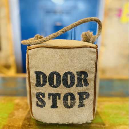 Canvas & Leather Heavy Door Stop Retro Gifts Smithers of Stamford £45.00 Store UK, US, EU, AE,BE,CA,DK,FR,DE,IE,IT,MT,NL,NO,E...