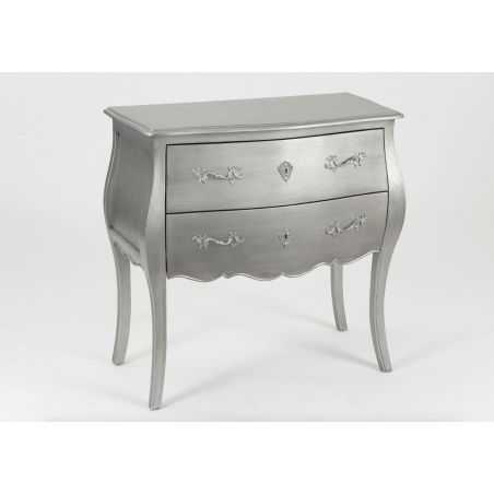 Silver French Chest Bombe Chest of Drawers Smithers of Stamford £800.00 Store UK, US, EU, AE,BE,CA,DK,FR,DE,IE,IT,MT,NL,NO,ES,SE