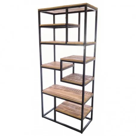 Small Industrial Bookcase Smithers Storage £850.00 All Rooms Mango Wood Steel product_features