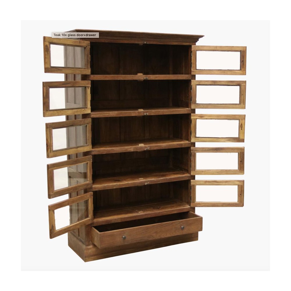 Apothecary Unit With Glass Doors Vintage Furniture £1,448.00