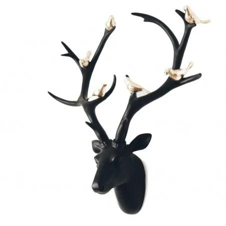 Black Stag Head With Birds Smithers Retro Ornaments £128.00 All Rooms product_features